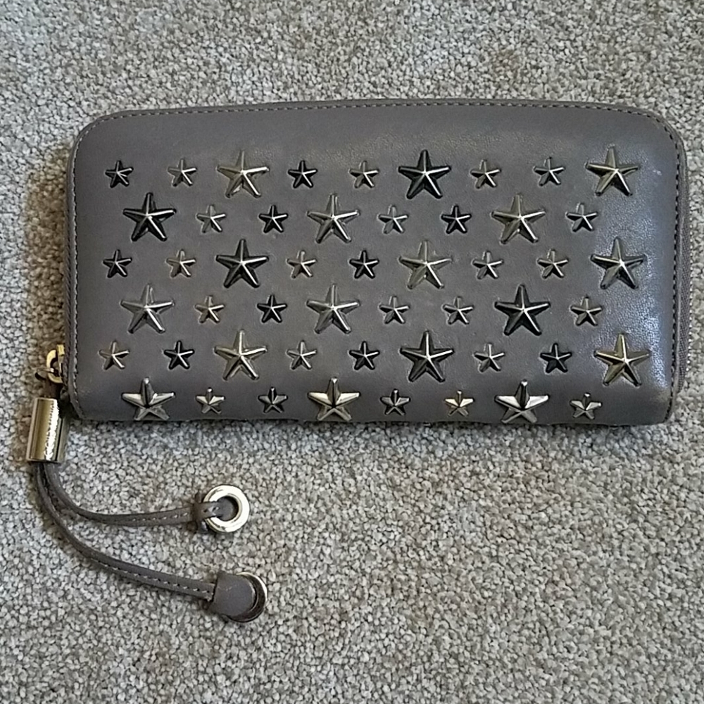 Jimmy Choo Star Studded Zippy Wallet